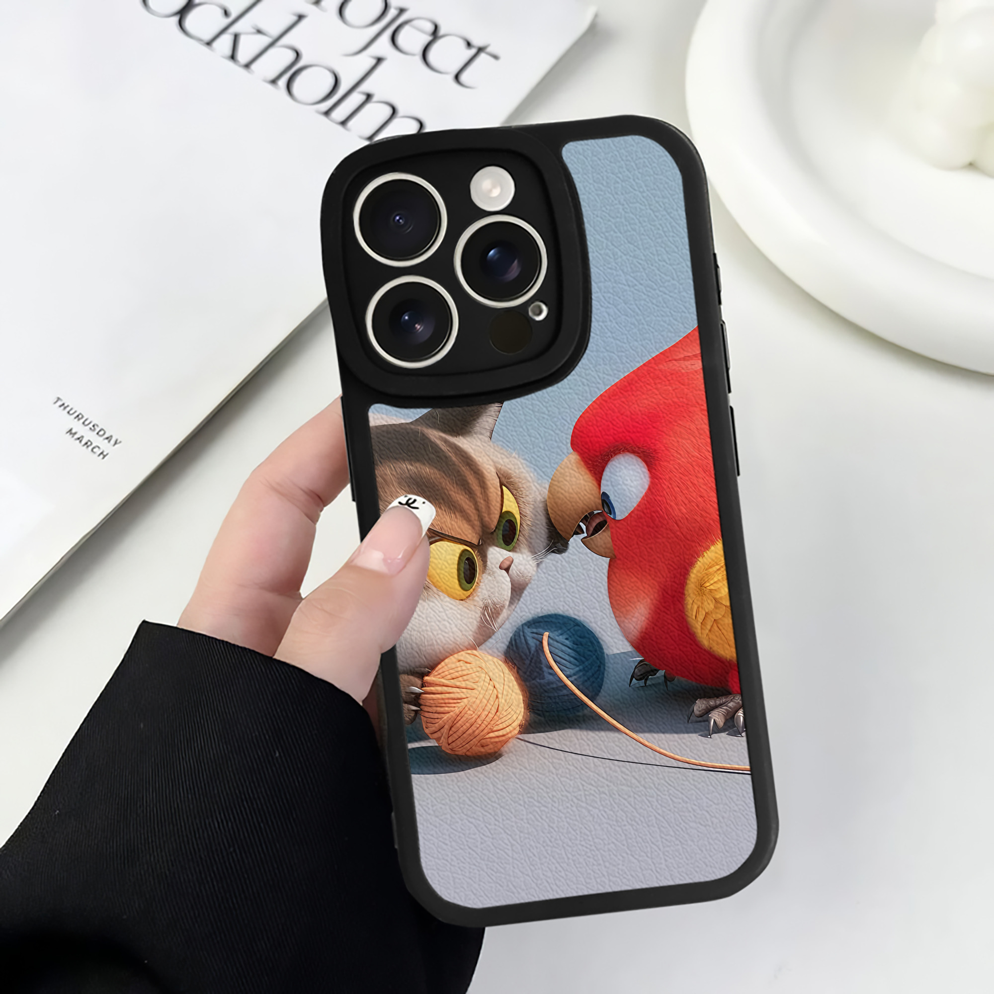 （画像用） Angry Birds アングリーバード 【iPhone 16シリーズ対応】シリコンスマホケース（レザー調） 材質：シリコン